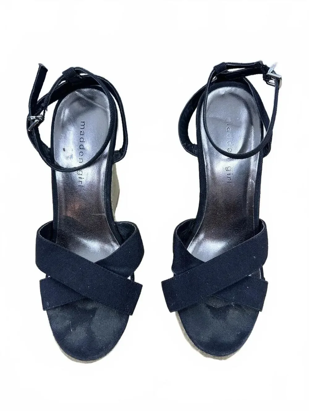 Madden Girl‎ Black Wedge Sandals